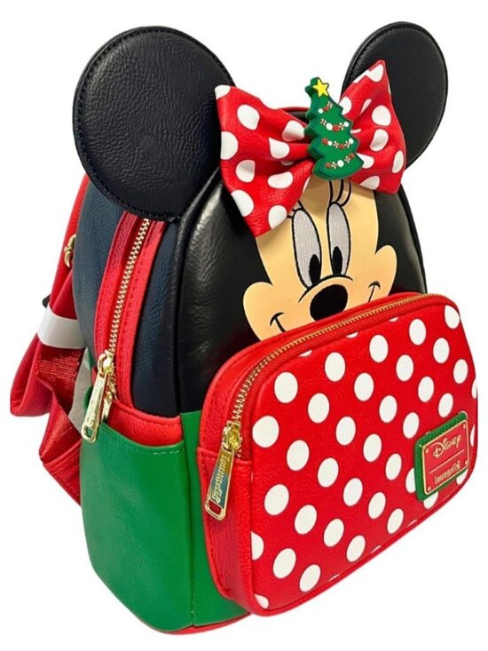 Loungefly Disney Minnie Mouse Holiday Interchangeable Bows Backpack NWT main image 8